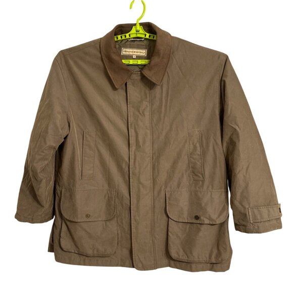 Grande Central Other - Grande Central Brown Chore Coat 1X Cotton/Nylon Leather Trim Barn Heritage